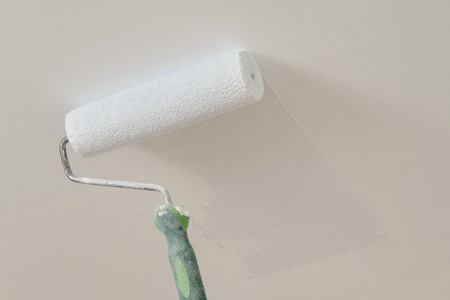Working in 4 inch squares while painting ceiling