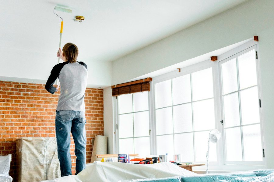 Prepping ceiling for painting