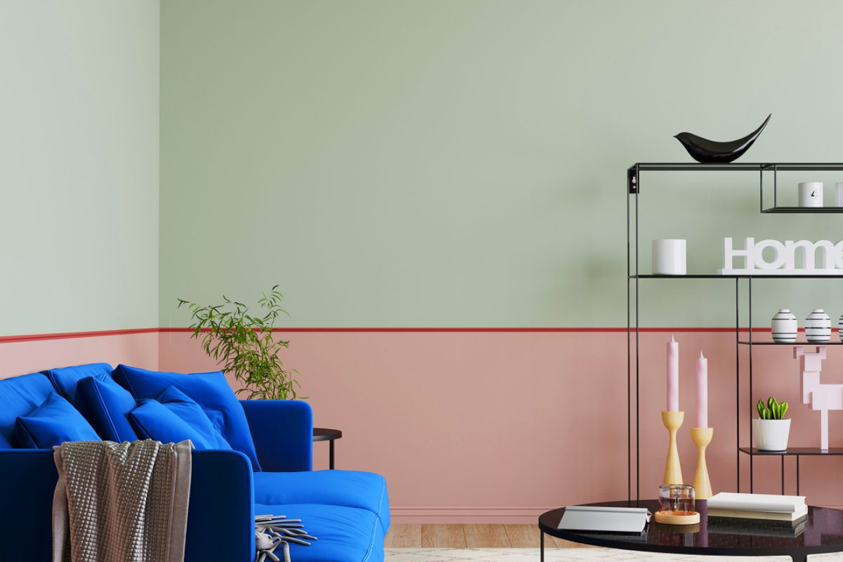 Living room two-tone paint